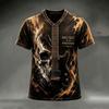 Men's Halloween Print V-Neck T-Shirt