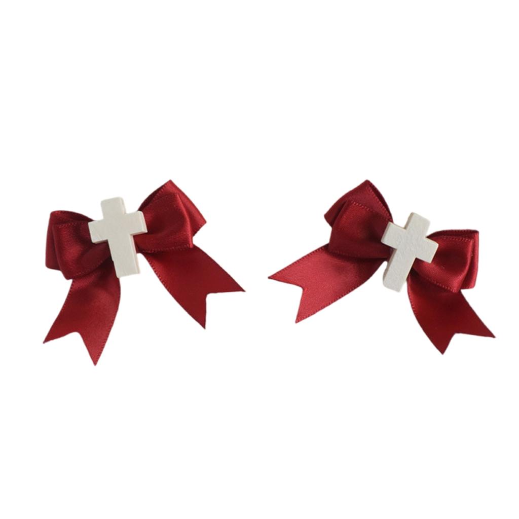 Casual Barrettes Hairpin Hair Clip Crosses 2000s Colorful Bowknot Bunches Headwear Sweet Crosses Shape