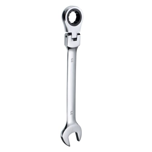 uxcell Flex Head Ratchet Wrench, 23mm, 180 Rotating Head, Metric Ratchet Combination Wrench, 72 Teeth, Chrome Vanadium Steel, Open-End Ratchet for Fa