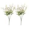 2 Pcs Simulated Flowers Bunch Artificial Daisies with Flexible Stem Weatherproof Fake Flowers for Vase Garden Home Decor Spring Summer Decoration