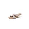 French Elegant Square Head Fish Pattern Cover Toe Special-shaped Slope Heel Fashionable and Versatile Outer Wear Open-toed Cool Slippers