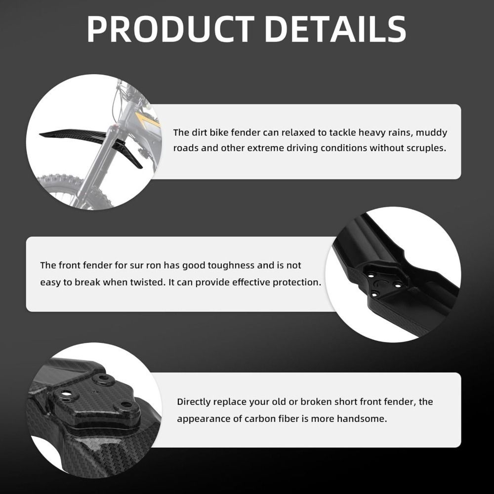 Extended Length Rear Fender Modified Design Tail Fender Universal Front Fender  E-bike Accessories