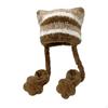 Beanie with for Women, Plush Hat, Crochet Stylish Warm Winter Hat