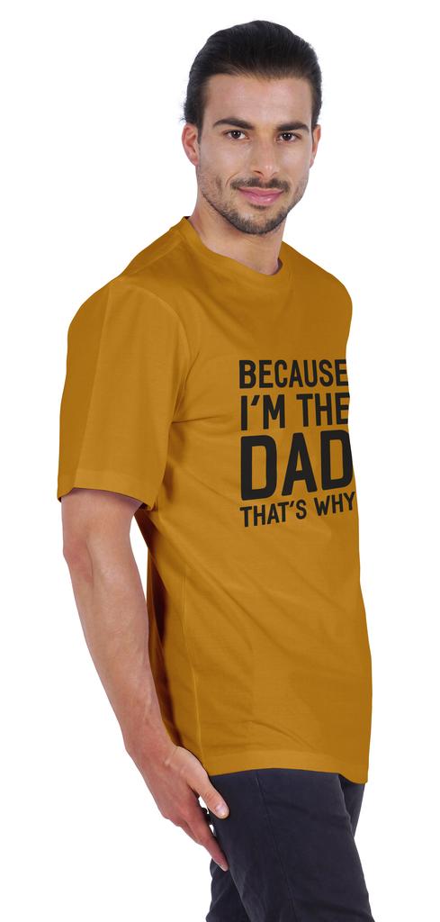 Inkmeso Men  s Graphic Printed   Because I'm The Dad That's Why   Novelty Sarcastic Tshirt Crew Neck Tee For