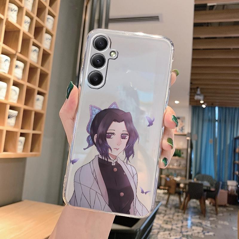 Anime Cartoon Patterned Soft Transparent Silicone Case For Samsung A55 M35 S24 Xiaomi Redmi Note 13 Poco C65 iPhone Camera Shockproof Protective Cover