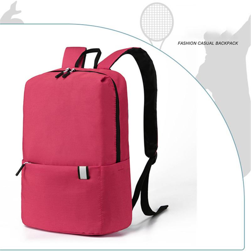 Portable Colorful Backpack Casual Simple Fashion Student Schoolbag Outdoor Night Reflection Travel Sport Bag