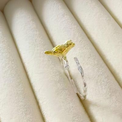 Versatile Mori-Style Adjustable Bird Branch Ring - New Year Gift
