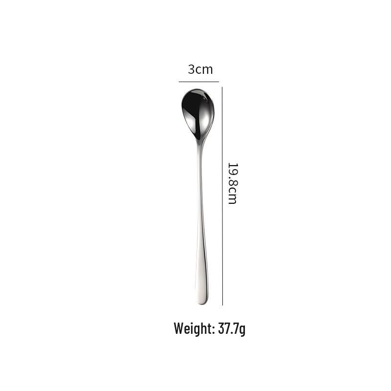 QianXing 304 Stainless Steel Short Ice Cream Spoons (10-Pack)