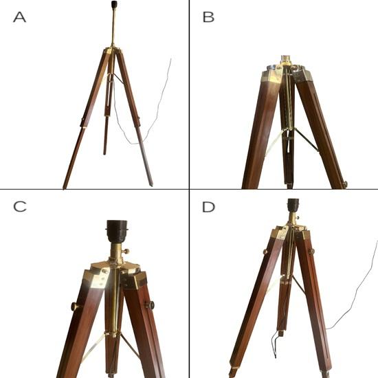 Adjustable Height Tripod Floor Lamp Tall Standing Lamp for Living Room Dining Room Christmas