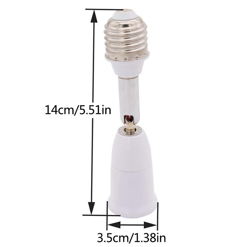 E27 auf E27 verlängerter Lampensockel, 180-Grad-Drehung, Röhrenlichthalter-Konverter