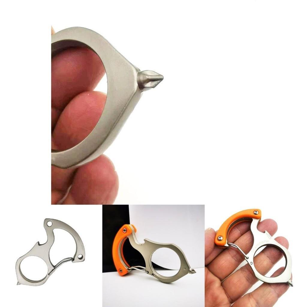 Tragbarer Schlüsselanhänger-Flaschenöffner mit Glasbrecherlegierung