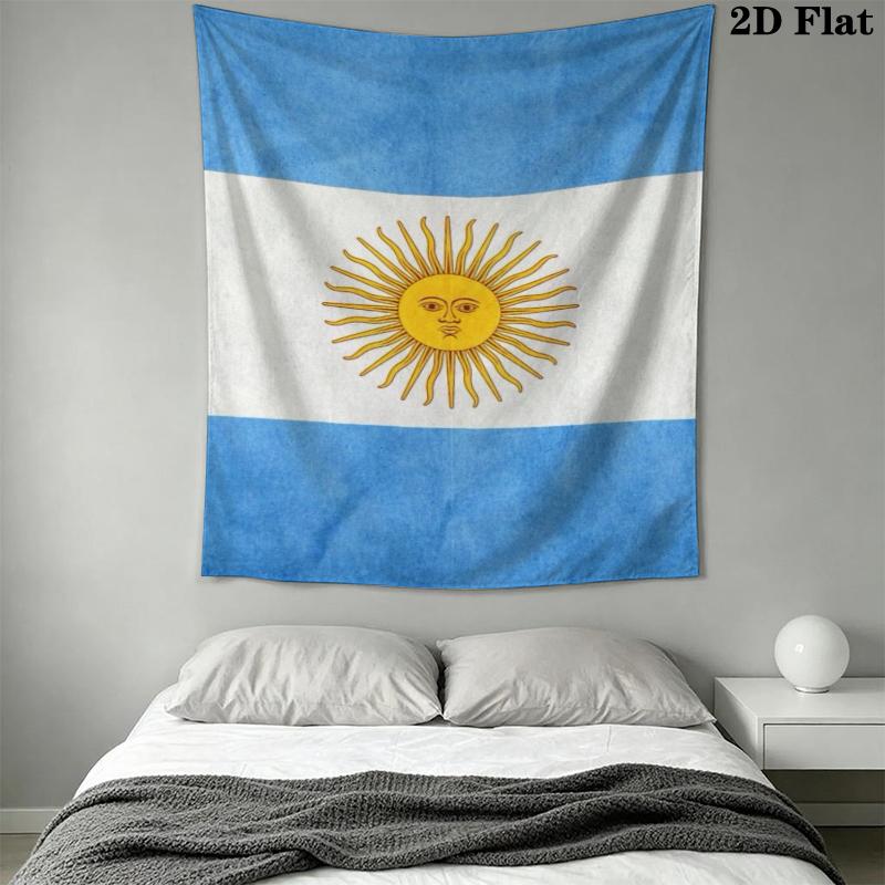 Argentina national football Wall Tapestry Aesthetic Wall Hanging Printed Fabric Blanket Decorative Tapestries for Bedroom Living Room Home Decor