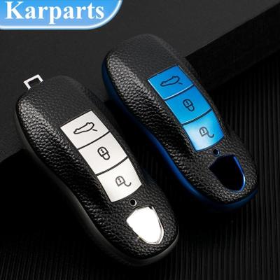 Porsche Boxster 986 987 981 Cayenne 911 996 Macan Panamera Deri TPU Araba Uzaktan Akıllı Anahtar Durumda Koruyucu Kapak Kabuk Tutucu