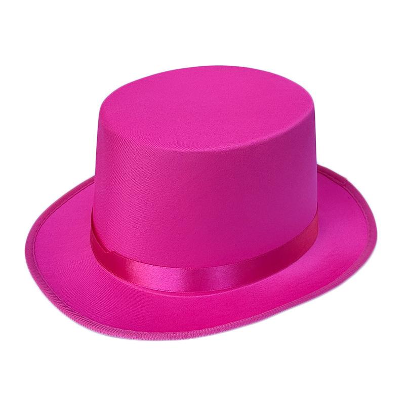 Elegant Green & Black Top Hat with Gold Powder for Adults & Kids, Unisex Magician & Jazz Style.