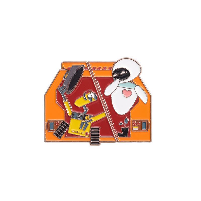 Unique Cartoon Robot Design Alloy Brooch Pin Stylish Anime Character Badge For All Ages