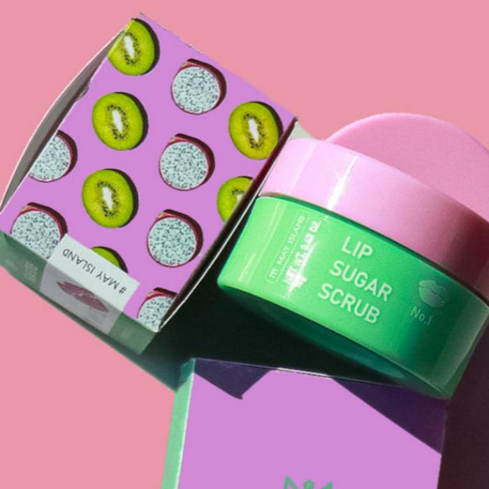 May Island Lip Sugar Scrub No.1 Dragonfruit Kiwi, 10g