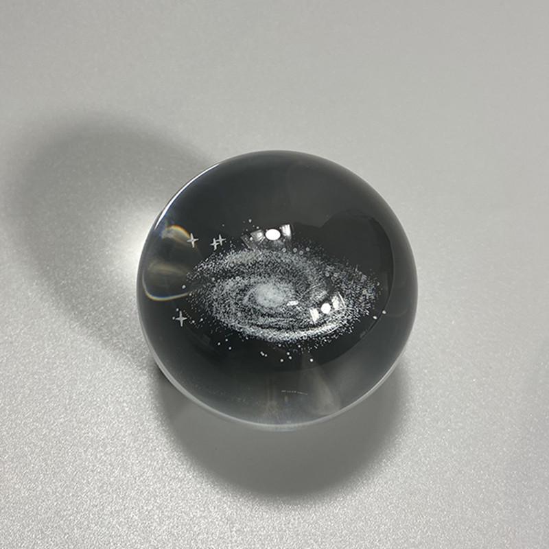 Crystal Ball Starry Night Light: Luminous Glass Solar System Ornament - Perfect Birthday Gift for Women