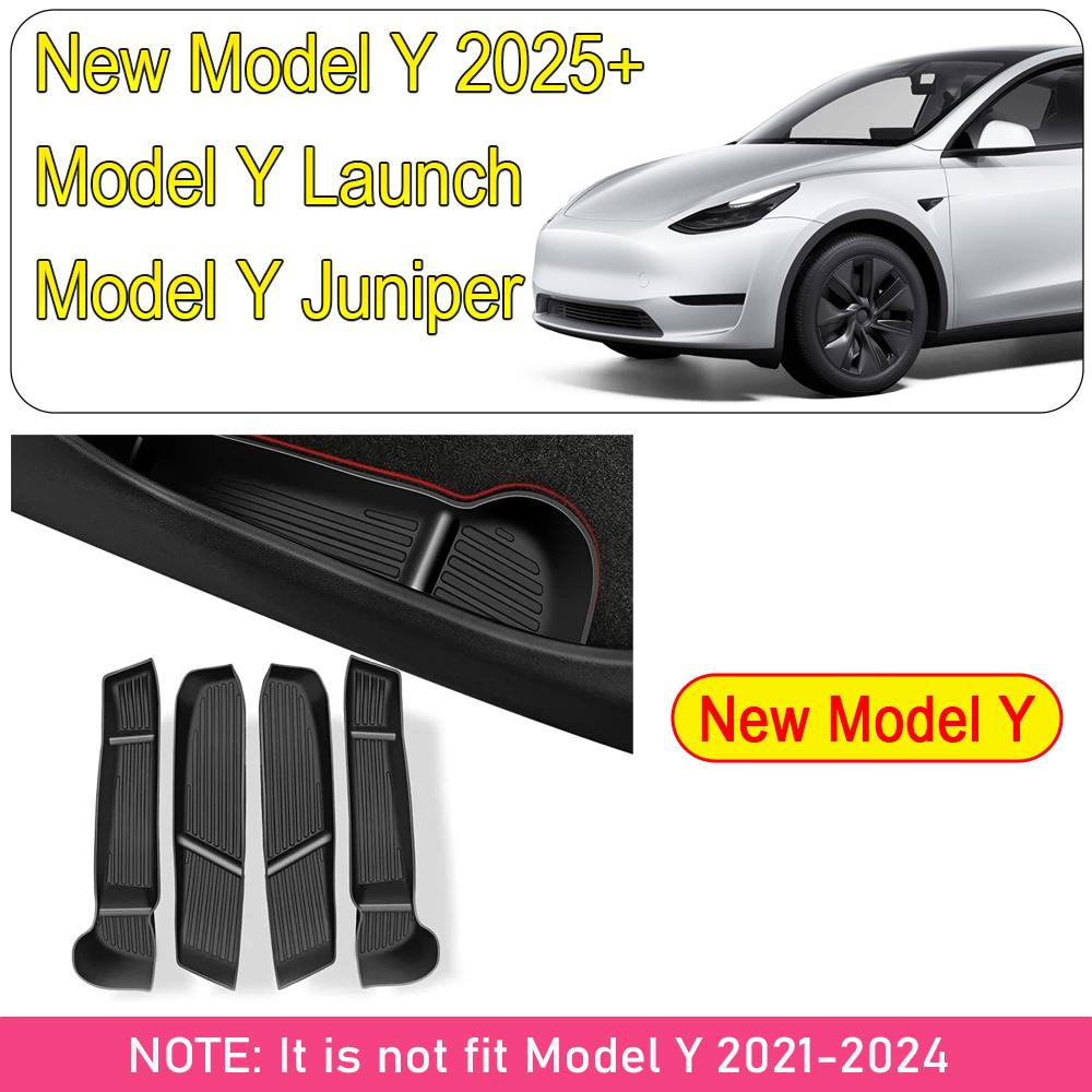 Für Tesla Model Y Juniper 2025 2026 Türgriff-Aufbewahrungsbox, Model Y Vorder- und Hintertür-Aufbewahrungs-Organizer-Box Reiseaccessoires