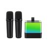 Mini Karaoke Machine Wireless Microphone and Speaker Set with 2 Microphone LED Color Light Handheld 