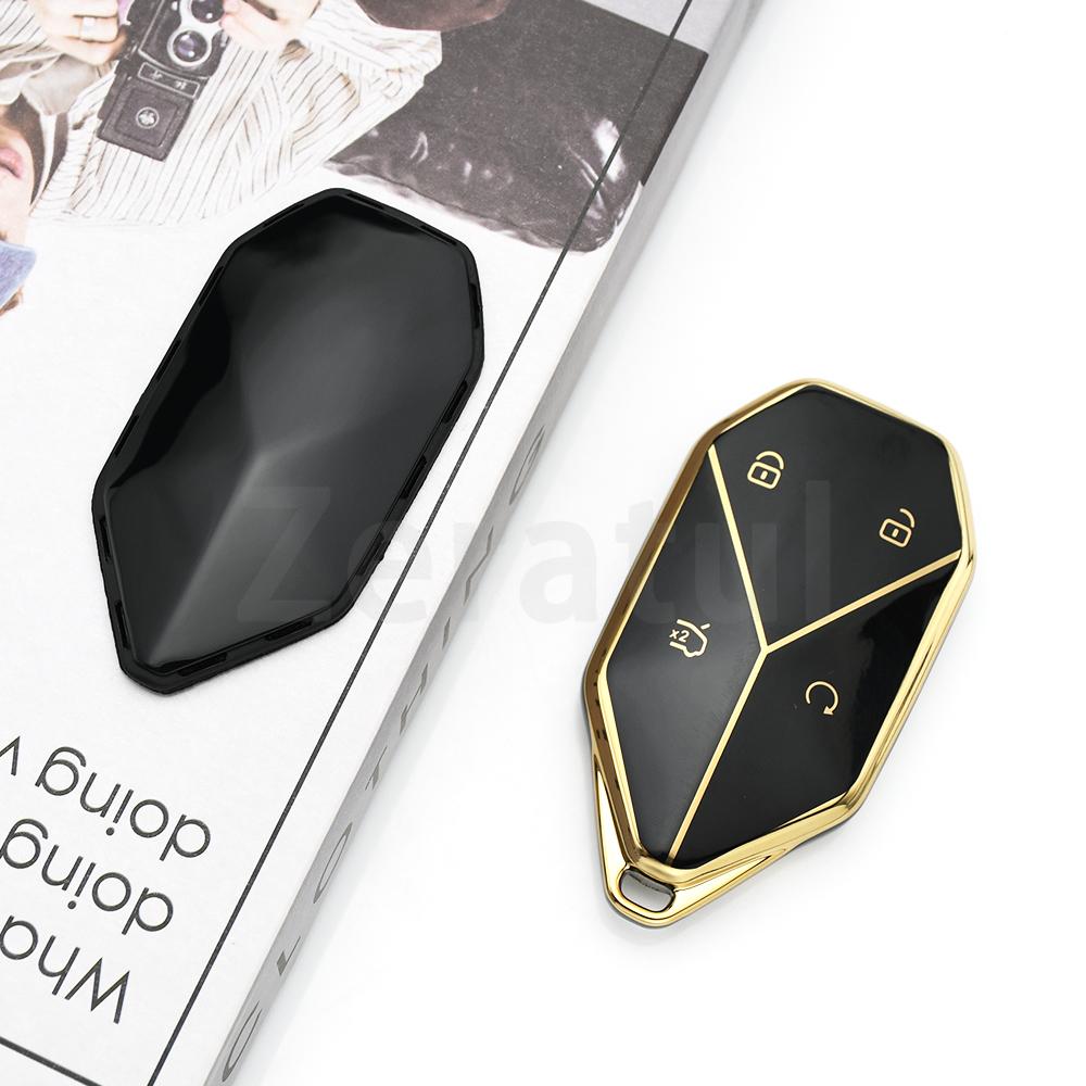 Fashion Tpu Interior Decoration Accessories For Byd Formula Leopard 3 5 8 7 Car Key Case Cover Shell Fob Keyless Keychain
