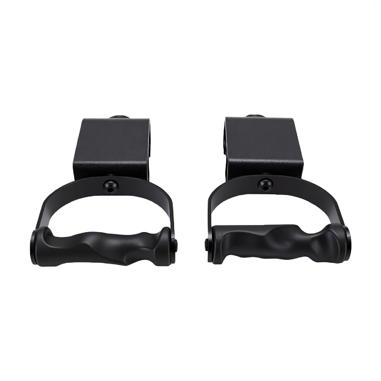 2PCS Rotating Pull Up Handles ABS Ergonomic Pull Up Bar Grip Handles for Barbell Strength Training Workout Black