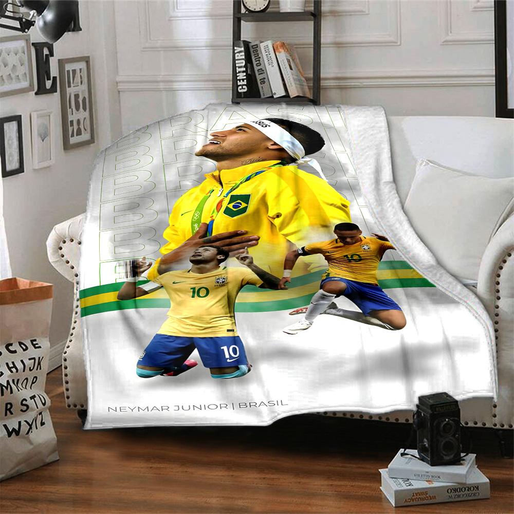 Brazilian Football Celebration Blanket Soft Cozy Great For Picnics Office Seaside Four Seasons Universal Modern Style Birthday Christmas Gift Blanket