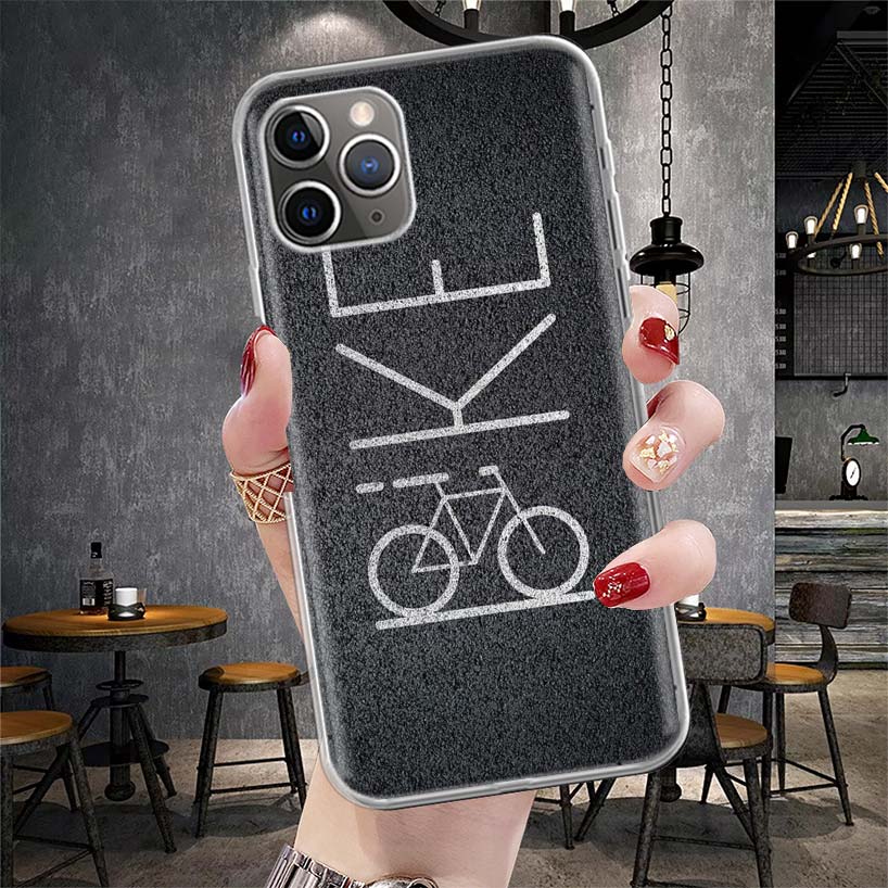 Bicycle Bike Sport Soft Phone Case For IPhone 11 17 Air 16E 16 Pro Max 15 + 14 Plus 13 Mini 12 Apple 7 SE 8 Fundas Coque 11 17 A