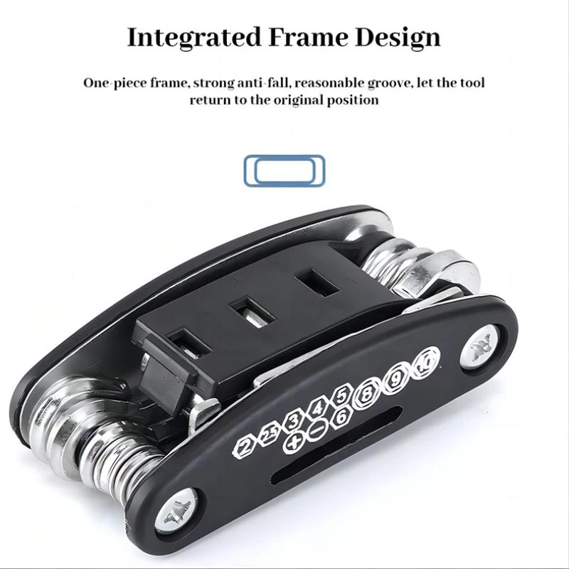 Mountain Bike Portable Socket, Multipurpose Wrench, Bicycle Multi Tool, Screwdriver, Motorcycle Repair Tools, 16 In 1