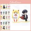 Charming Sailor Moon Pvc Figure Set Q Version Usagi Tsukino Mamoru Chiba Car Decor Blind Box