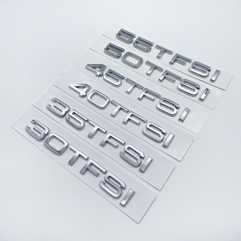 Cromo Argento ABS Numeri Lettere Q2 Q3 Q4 Q5 Q6 Q7 Q8 TDI TFSI 2.0T Emblema Per Audi Serie Q Auto Parafango Bagagliaio Logo Posteriore Adesivo