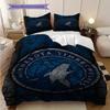 Pościel z logo Minnesota Timberwolves(1 * poszwa na kołdrę + 2 * poszewki na poduszki, bez rdzenia)Miękki i wygodny komplet pościeli Poszewka na kołdrę i poszewka na poduszkę