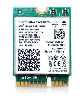HighZer0 Electronics AX1675i Killer Series Upgraded WiFi 6E Adapter  Gaming WiFi Adapter  CNVio2 M.2 Wifi Card  2.4 Gbps WiFi for PC  Bluetooth 5.3