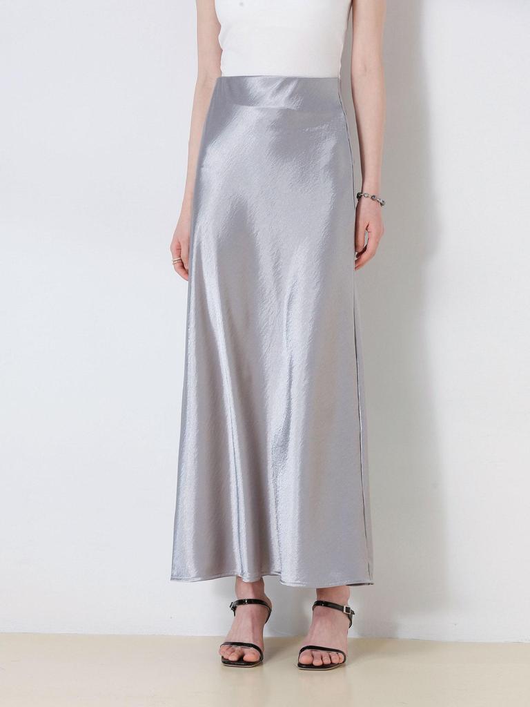 Summer Satin Slimming Bias Cut A-line Mermaid Skirt for Women