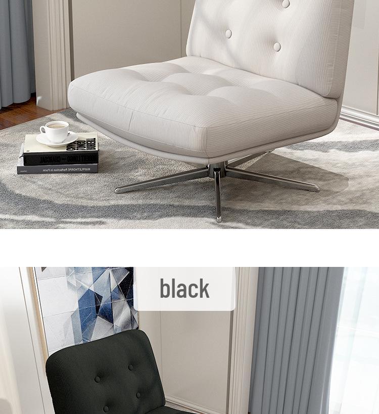 Lingge Tech Fabric Reclining Sofa Chair - Light Luxury for Living Room and Balcony
