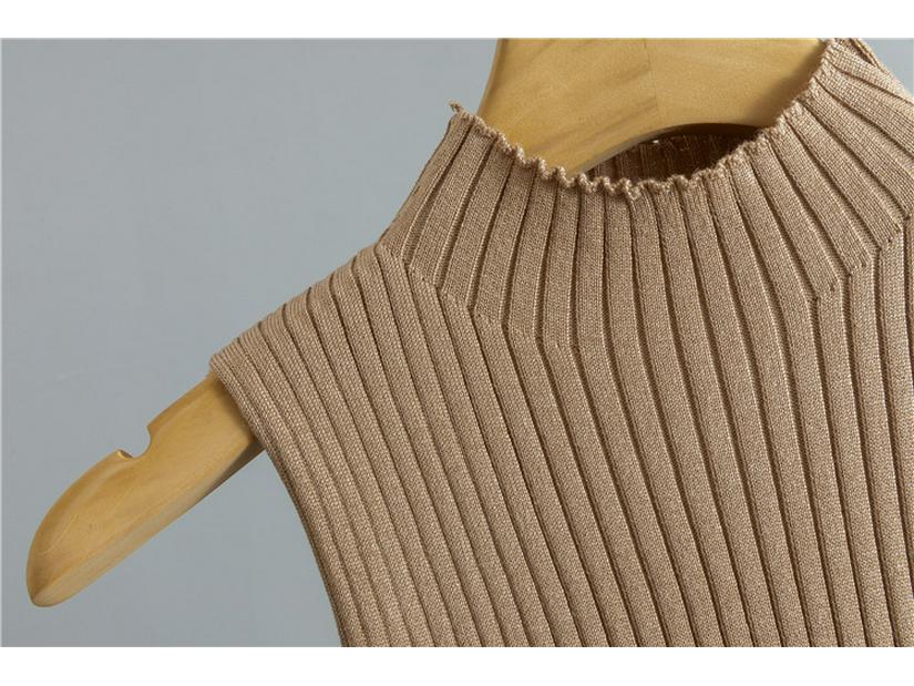 Europäische & Amerikanische Mode Gestricktes Dreiteiliges Set: Herbst/Winter Freizeitweste, Strickjacke und Hose mit weitem Bein