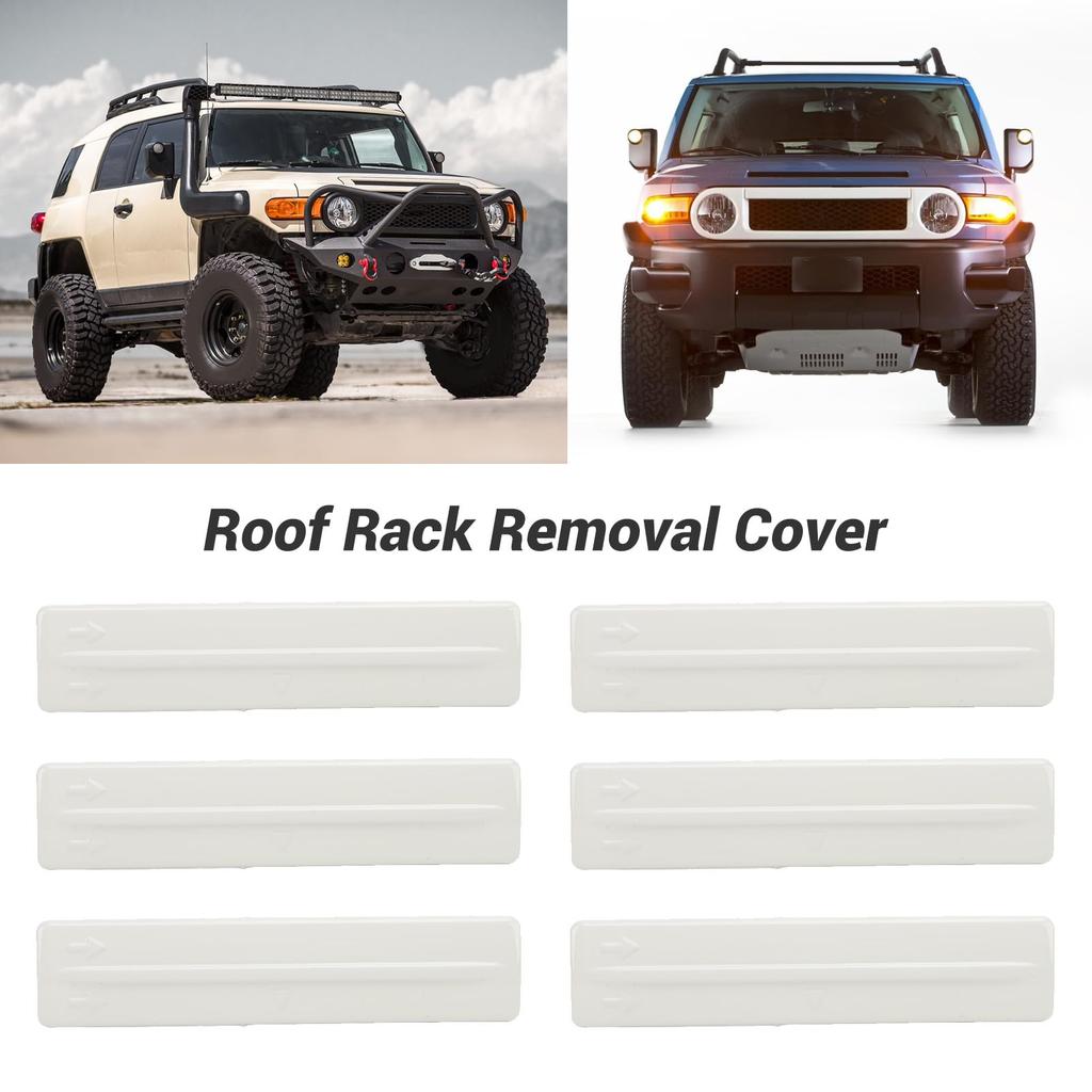 FJ Cruiser Roof Rack Roof Rack Removal 6 Roof Drip Rack Molding for FJ Cruiser Cover, Cover, Clips, OE 7559635020, White, 2007-2014