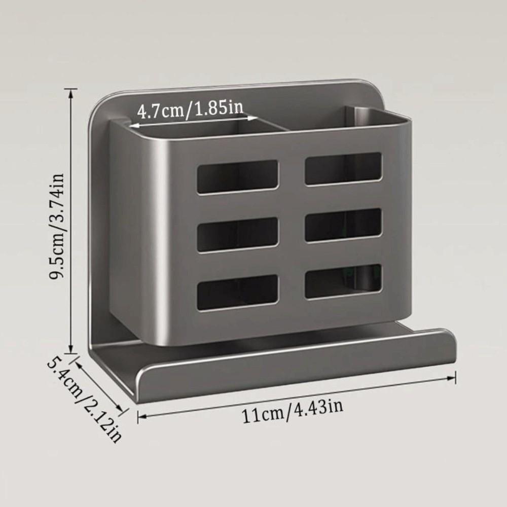 Nowy Uchwyt na Szczoteczki do Zębów Montowany na Ścianie ze Stopu Aluminium Bez Wiercenia Samoprzylepny Stojak na Przybory Uchwyt na Maszynkę do Golenia Kuchnia