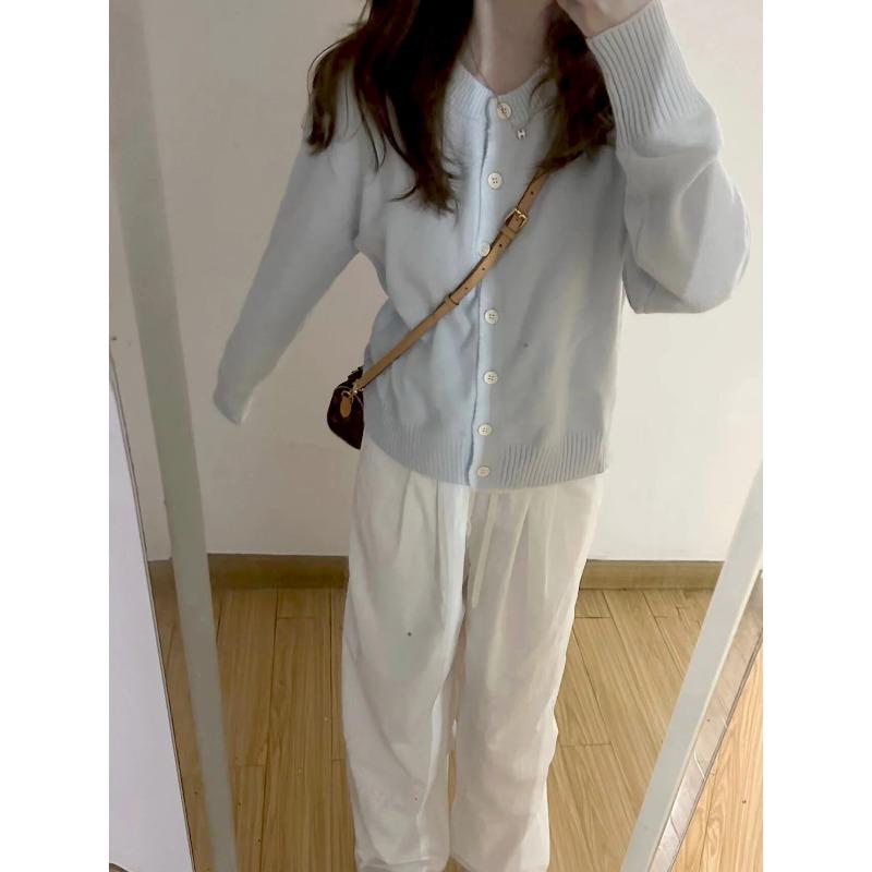 Milk Fufu Soft Waxy Single-breasted Knitted Top Cardigan Women's Autumn Sweet Age-reducing Gentle Wind Sweater Jacket