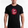 Red Lips TShirt Summer Casual Cotton Tee Oversized Streetwear Tops Vintage Graphic Print Loose Fit Short Sleeve