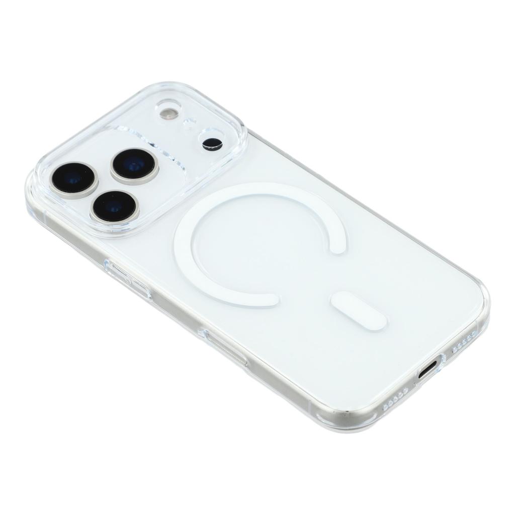 JAUCASE For iPhone 17 Pro Case Compatible with MagSafe Clear PC Phone Cover with AI Touch Control Button