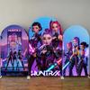 K-POP Demon Hunter Arch Backdrop Cover Girls Birthday Party Decoration Baby Shower Cool Stage Kids Photography Background Wall