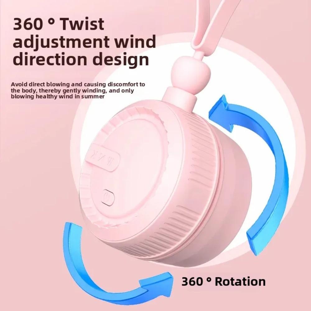 New Neck Hanging Silent Mini Portable Fan USB Rechargeable Home Use Fans Outdoor Travel Lazy People Noiseless Hanging Neck Fan