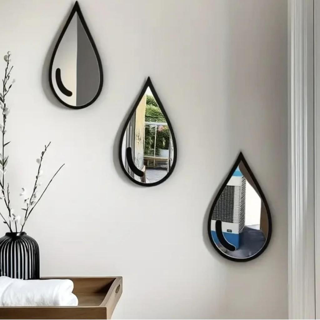 Elegant Water Drop Wall Mirror Sticker for Home Decor