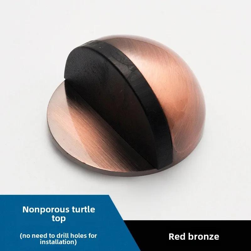 No Drill Door Stopper - Anti-Collision Rubber Guard for Bathroom & Glass Doors, Turtle Shape Non-Slip Household Protector