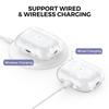 Hingeless Design1.2mm Front LED Visible Sleeve Materia Transparent Cover TPU Case for AirPods Pro 2