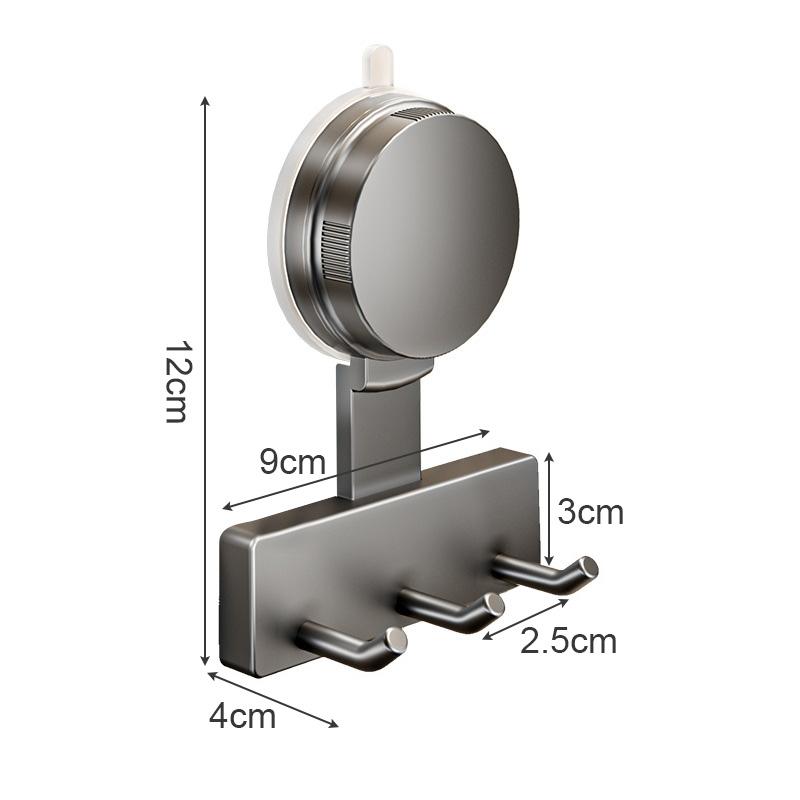 Suction Cup Hooks No Drill Wall Mount Heavy Duty Bathroom Organizer Multi Hook Towel Rack Shower Door Back Adhesive Hanger Strong Hold Reusable