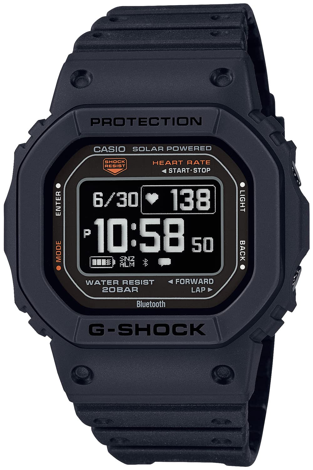 

[Casio] Годинник G-Shock [Оригінальний товар вітчизняного виробництва] Пульсомір G-SQUAD з Bluetooth DW-H5600-1JR чоловічий чорний