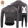 1 Mens Thermal Fleece Cycling Long Sleeve Jersey Pants Set Winter Warm Bike Riding Outfit Cold Weather