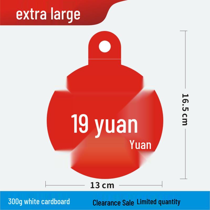 Discount Promotion Tag for Clothing & Accessories Display Stand