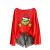 Women's Fashion Long Sleeve Christmas Snowman Snowflake Print Jacket Cardigan